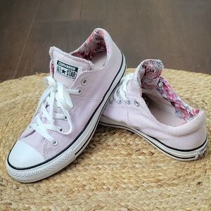 Converse Light Pink Sneakers with Floral Interior